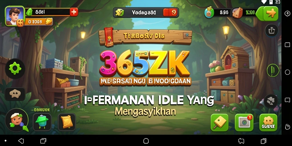 Tampilan gameplay 365ZK dengan karakter dan sumber daya yang terus berkembang.