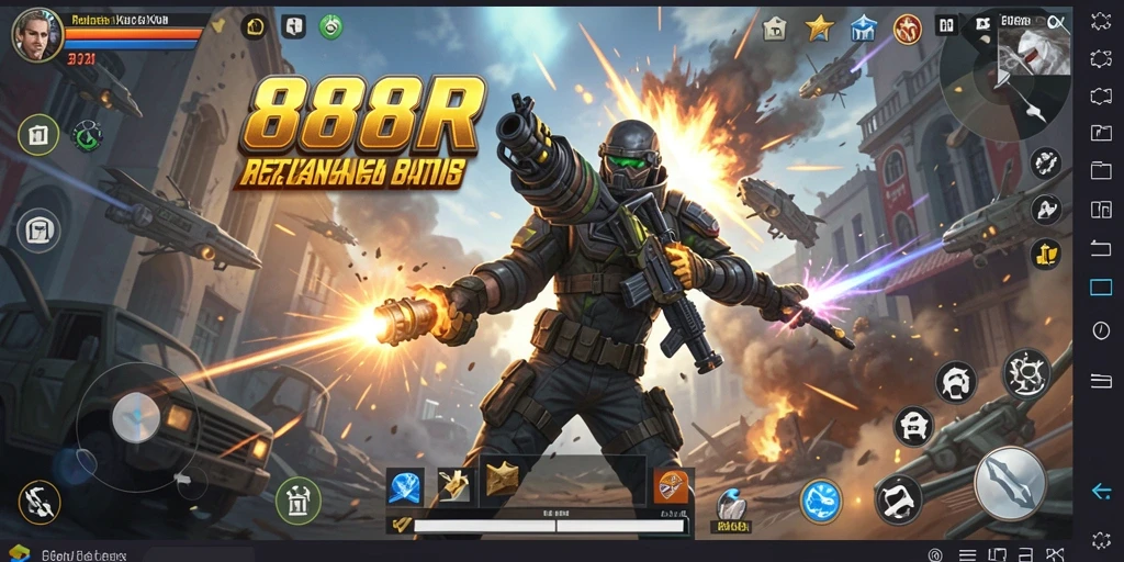 Tampilan gameplay seru dan mendebarkan di 888R.