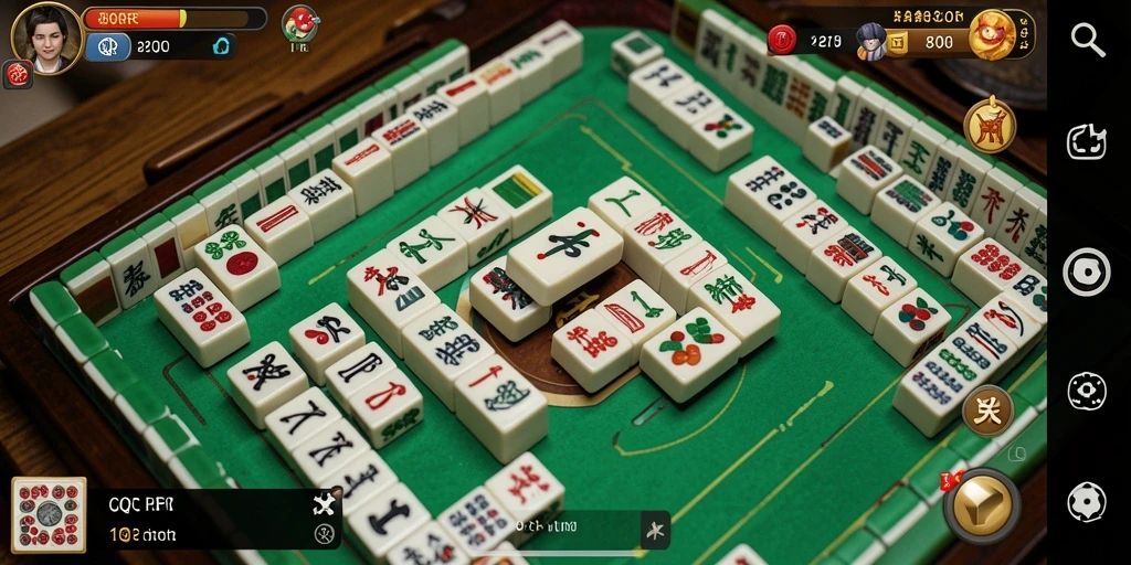 Tampilan gameplay Mahjong yang seru dan interaktif di 8QR.