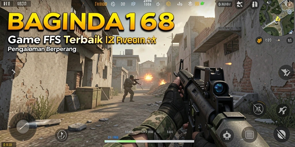 Tangkapan layar utama BAGINDA168 menampilkan aksi gameplay FPS yang mendebarkan.