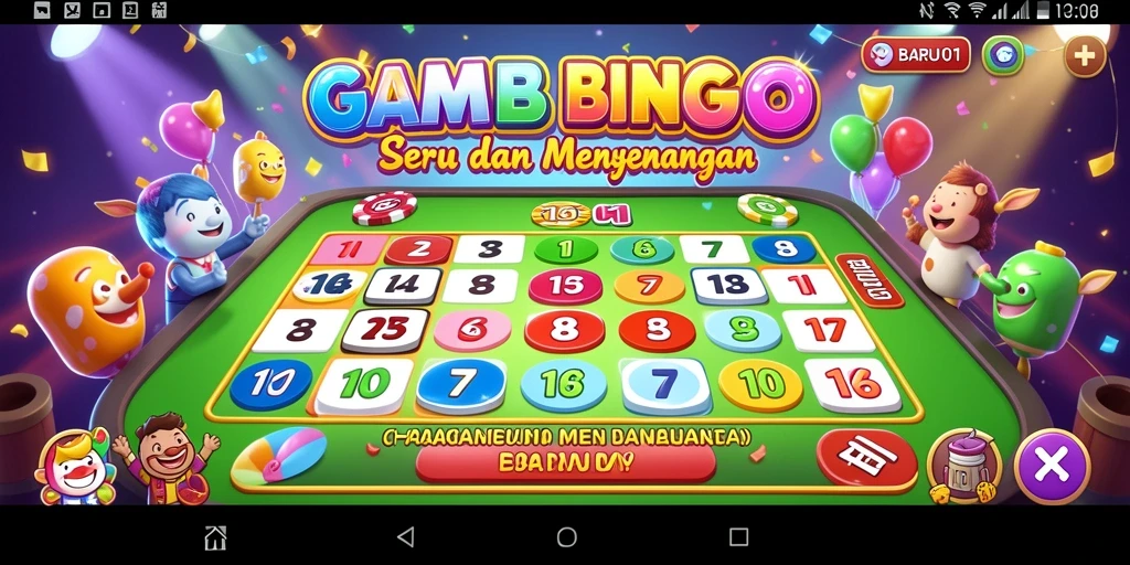 Tampilan gameplay menarik dalam aplikasi Bingo BARU01.