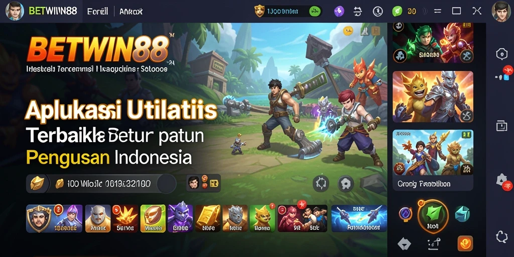 Tampilan screenshot BETWIN88 dengan fitur utilitas yang menarik.