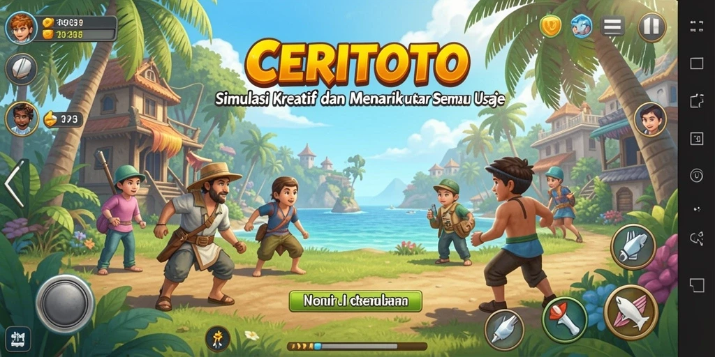 Screenshot CERITOTO menampilkan karakter dan lingkungan permainan yang menarik.
