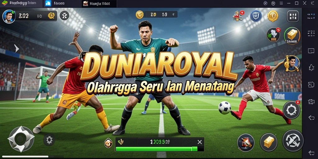 Tampilan gameplay menarik dari DUNIAROYAL yang menunjukkan keseruan olahraga.