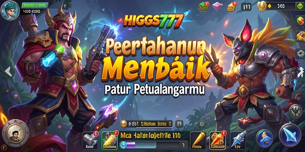 Tampilan menarik dari gameplay HIGGS777 dengan aksi Tower Defense yang seru.