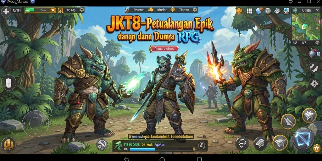 Tampilan screenshot gameplay RPG JKT8 yang menarik dan menantang.