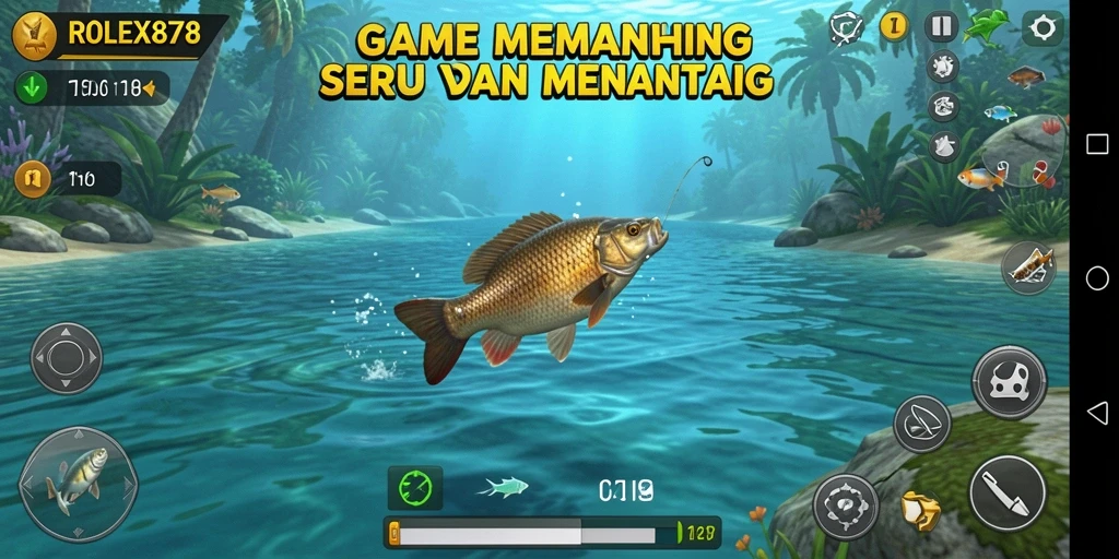 Tangkapan ikan besar dalam gameplay ROLEX878 yang menarik.