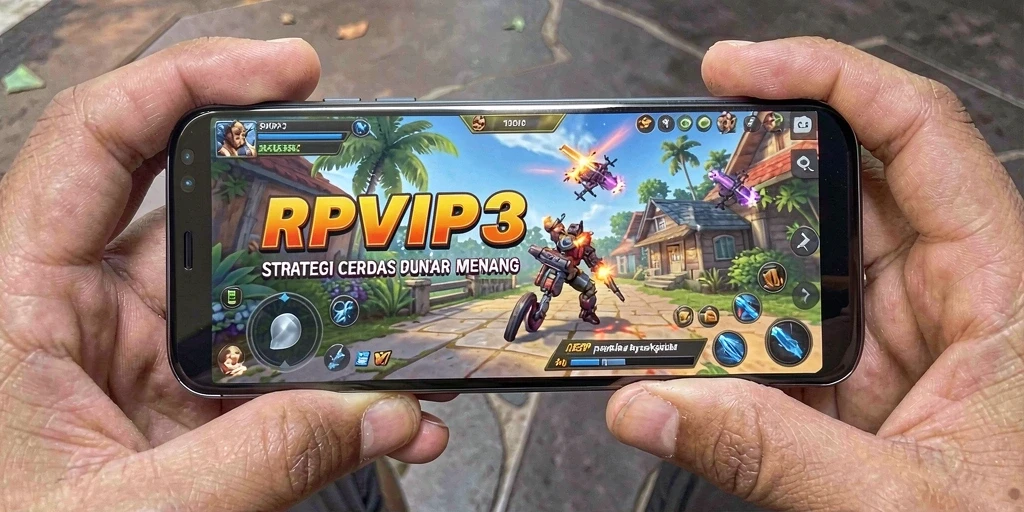 Tampilan aksi seru dalam gameplay strategi RPVIP3.