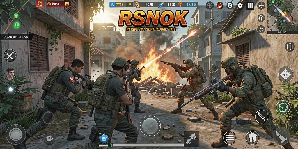 Tangkapan layar RSNOK yang menampilkan aksi pertarungan dalam gameplay TPS.
