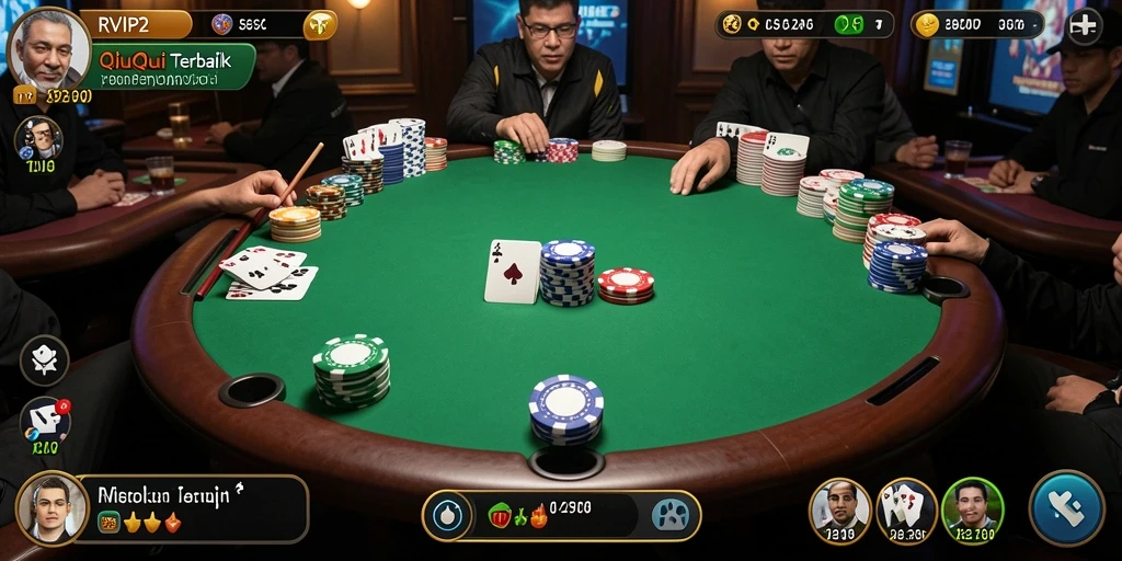 Tampilan gameplay QiuQiu yang seru dan menegangkan di RVIP2.