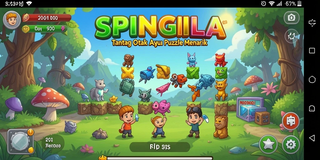Tangkapan layar SPINGILA menampilkan gameplay teka-teki yang menantang dan menarik.