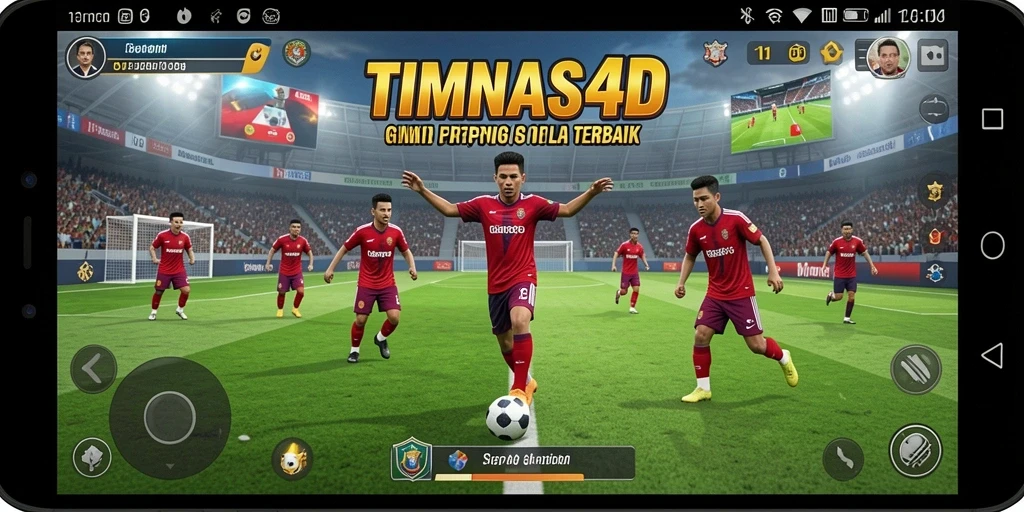 Tampilan gameplay menarik dari TIMNAS4D dengan aksi sepak bola yang mendebarkan.